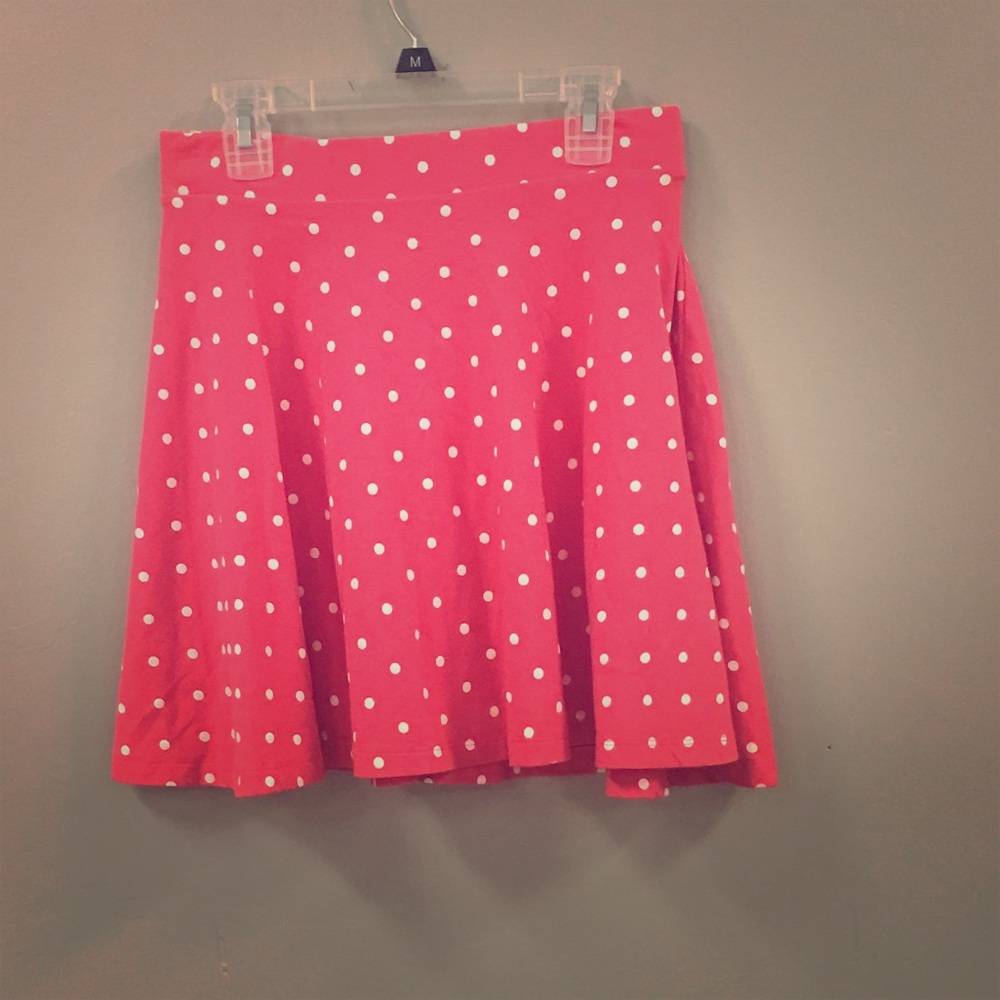 So polka dot skirt. Medium